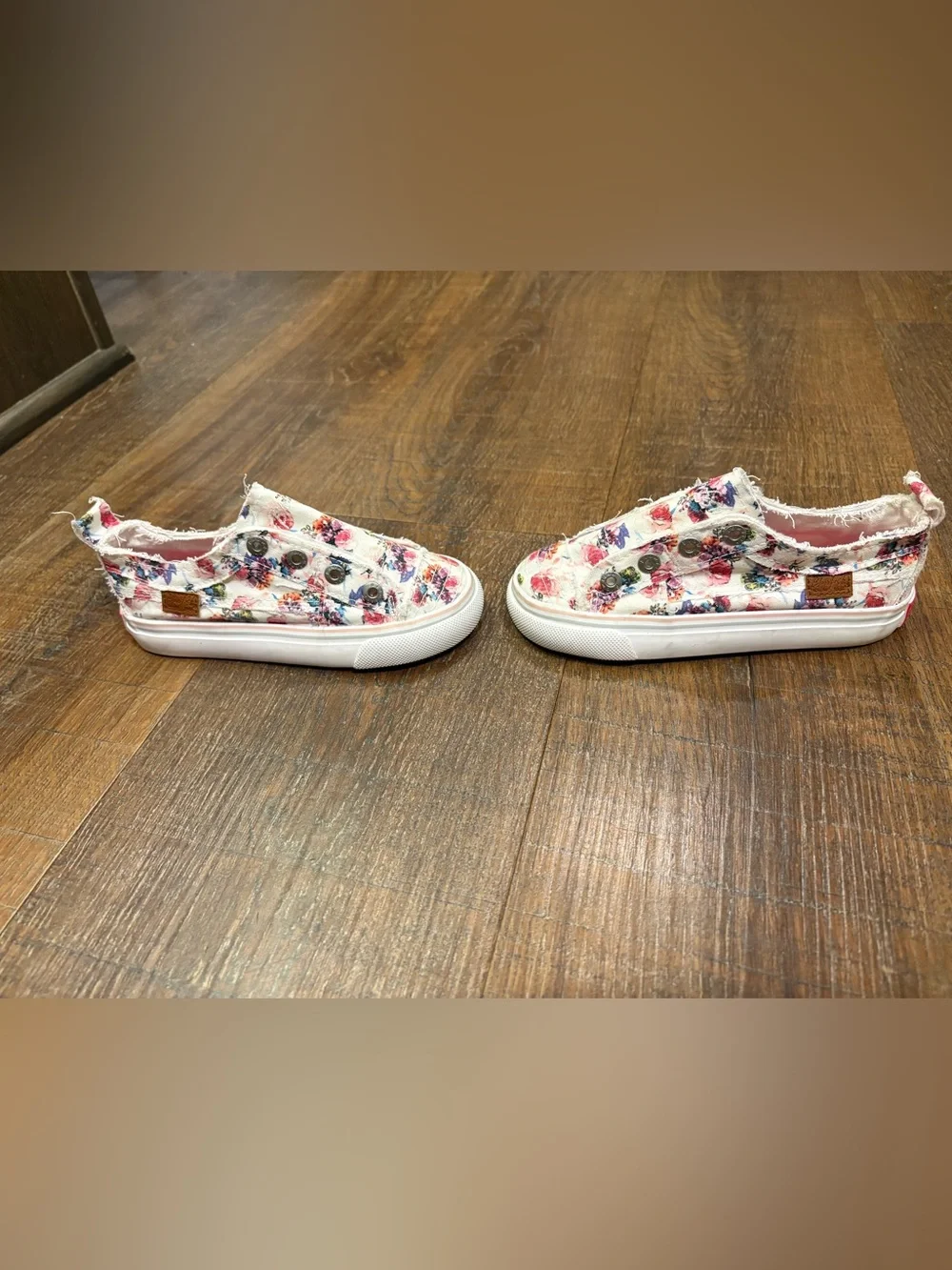 Blowfish Malibu All Play-K Girls Floral Slip-On Shoes Kids Sz 10